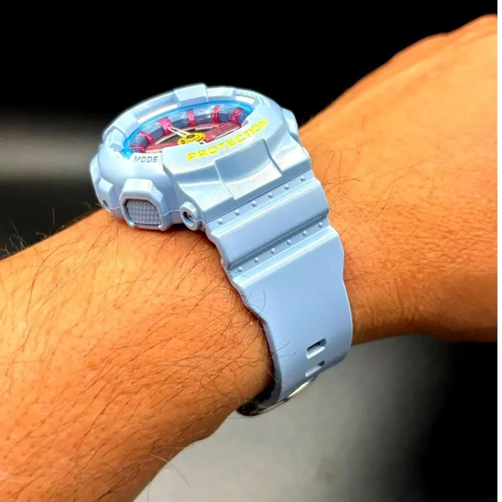Casio Baby-G BA-110CA-2A Neo-Pastel Blue Pink Analog Digital Women’s Watch